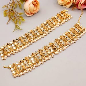 Kundan style anklets