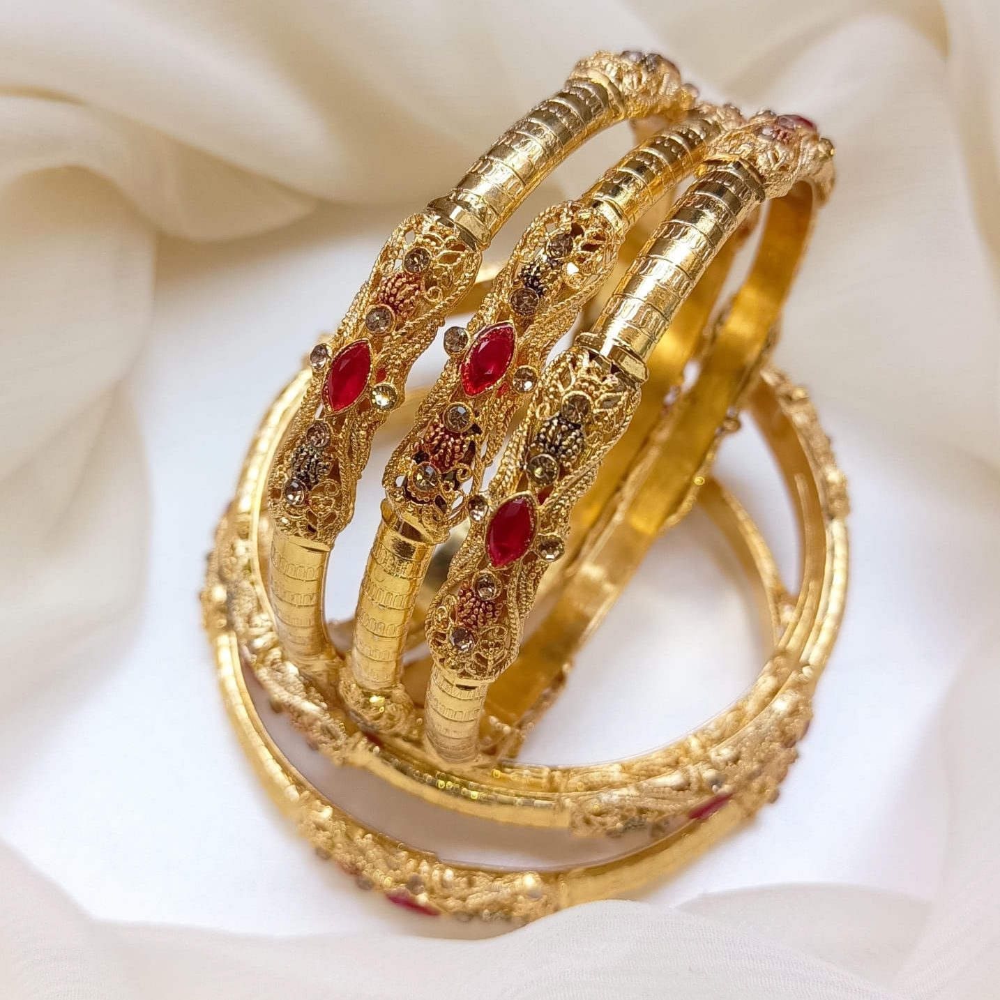 Gold plated bangles