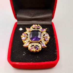 Gold Adjustable stones rings