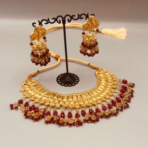 Gold plated necklace set