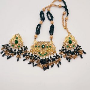 Long Necklace with Matching Earrings – Handcrafted Elegance